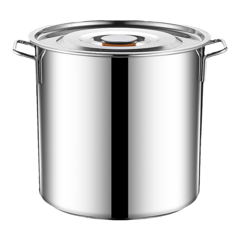304不锈钢桶食品级圆桶带盖大容量不锈钢卤水汤锅50熬汤桶发顺丰