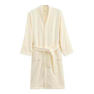 浴袍女秋冬季珊瑚绒加厚可穿式浴巾情侣睡衣加长款洗完澡穿的浴衣