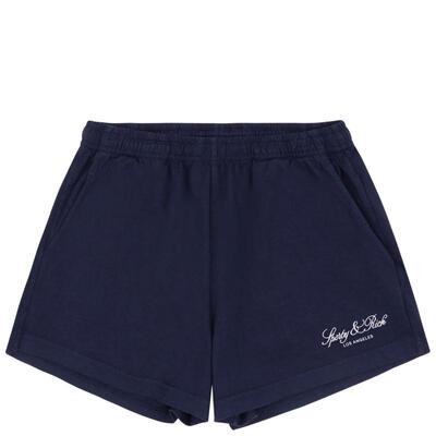 [奢享价]Sporty&Rich 女士经典美式刺绣logo休闲运动短裤