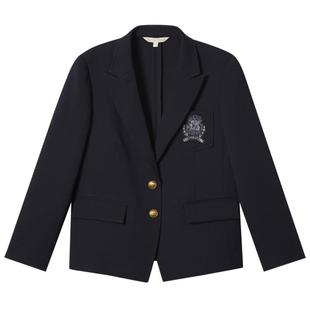 【空气感减量纱线】PSALTER诗篇美式复古学院徽章西装外套秋