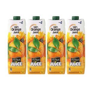 希腊原装进口米修斯橙汁果汁1L*4橙c美式调酒轻断食果蔬汁饮料