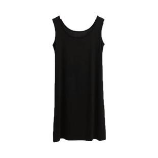 纯棉大码连衣裙新款舒适遮肉A字版显瘦背心裙打底外穿胖MM裙子