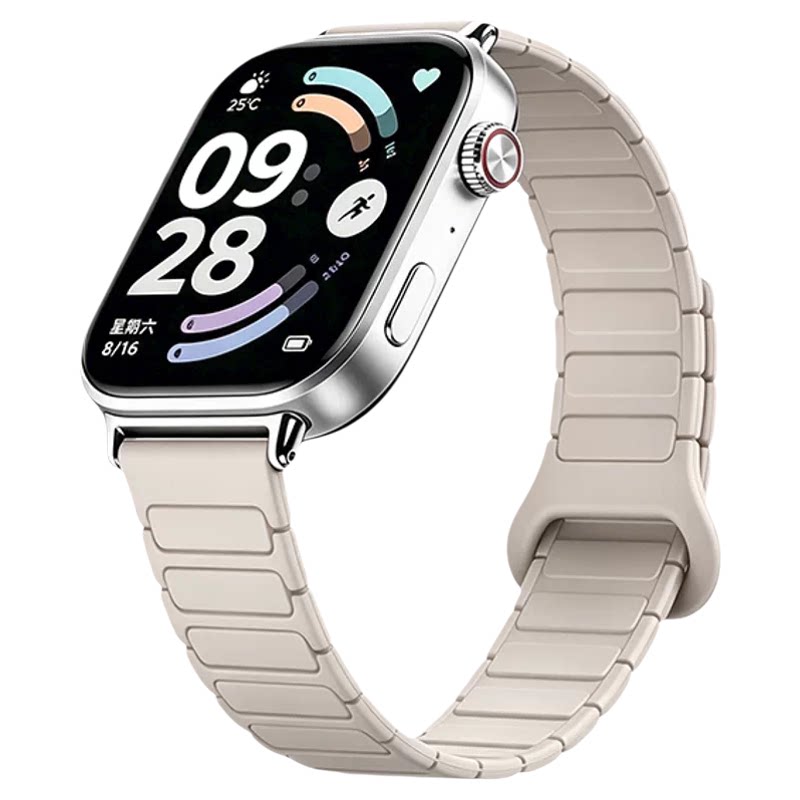 适用红米watch6磁吸硅胶表带
