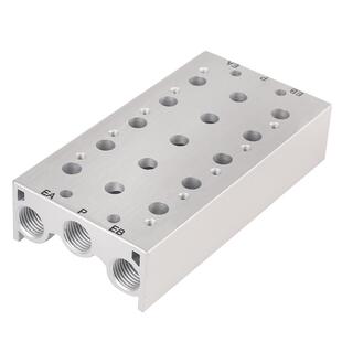 SMC型SY5120电磁阀底座汇流板SS5Y5-20-01-20F集装板阀板阀座气动