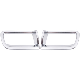 适用于2010-17款丰田霸道普拉多改装前后雾灯罩装饰边框亮条配件