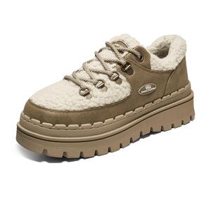 【双11预售】Skechers斯凯奇奶糕鞋2023秋冬加绒摇粒绒厚底单鞋女