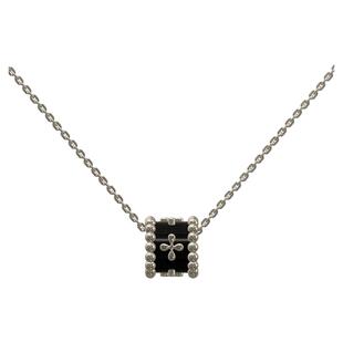 KLINKLIN复古小蛮腰吊坠十字架弹簧项链女锁骨链小众高级感黑色