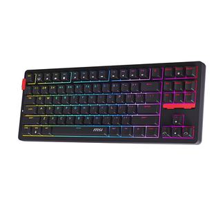 微星GK300W三模无线机械键盘游戏蓝牙有线RGB高颜值便携电竞键盘