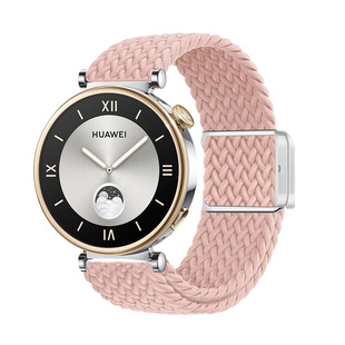 适用华为GT6表带gt5手表watch5pro编织撞色透气gt4/3/2尼龙回环watch4/3女士41/46mm智能运动秋冬男女替换带