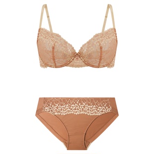 春瓷CHUNCI曲江夜宴系列【朱柿3/4罩杯】列维丝蕾丝薄款女士内衣