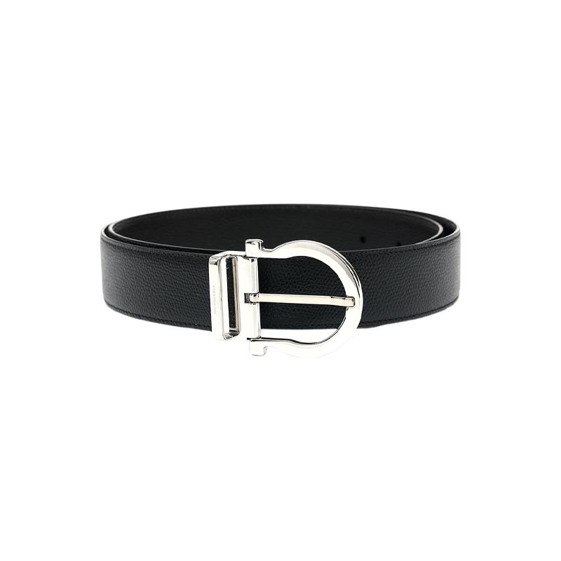 【自营】FERRAGAMO/菲拉格慕男士马衔扣型形针扣商务休闲牛皮腰带