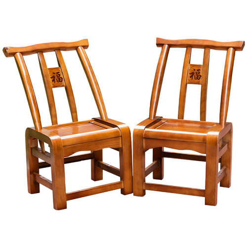 胡桃色仿古实木老式松木靠背椅子家用农家乐小椅子餐桌老人木椅