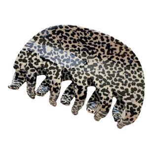 大号8cm欧美醋酸板材半圆奶牛纹抓夹女后脑勺盘发发夹女鲨鱼夹