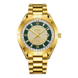 宾爵真红宝石金表男自动机械表商务高级手表防水镶钻大表盘腕表