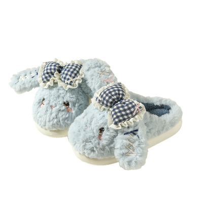 大耳朵~可爱小狗棉拖鞋女毛绒