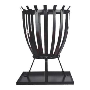 篝火晚会大火盆户外烧烤炉庭院木炭取暖炉铸铁柴火炉木柴架炭火盆