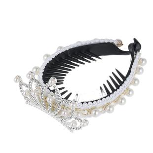 儿童公主头皇冠发扣女童丸子头盘发神器小女孩马尾扣夹子头饰发卡