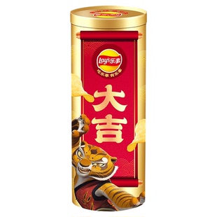 【功夫熊猫联名】乐事新年福乐桶1006g薯片零食大礼包休闲小吃