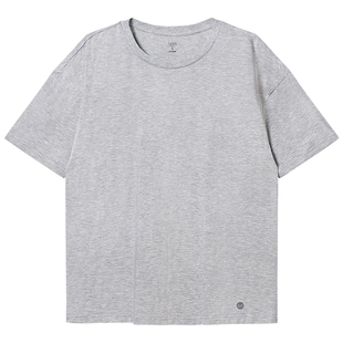 Nest Designs男士短袖T恤短裤休闲家居服纯色百搭休闲弹力上衣