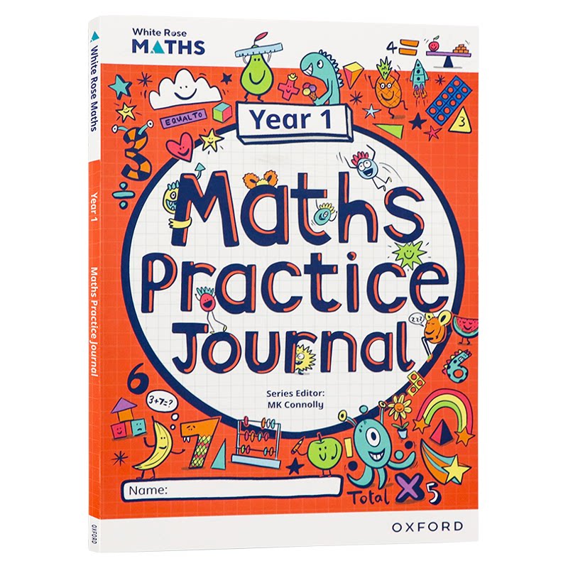 Oxford出版 牛津白玫瑰数学家庭练习册一年级英文原版 White Rose Maths Practice Journals Year 1 Workbook 教材教辅学习工具书