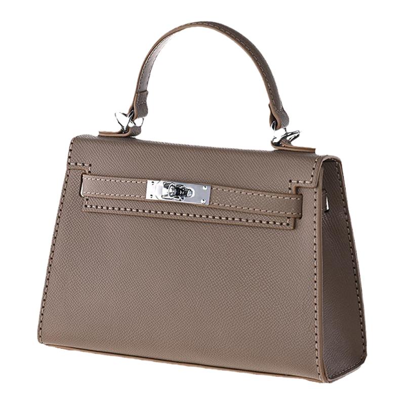 蠢小鱼H家经典凯莉包头层牛皮女单肩斜挎包diy手工包包自制材料包