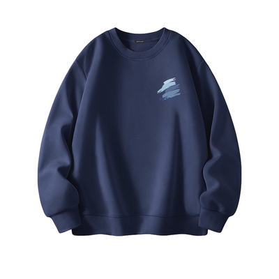 HG真维斯男士卫衣秋季oversize阔版大码上衣男美式重磅圆领外套潮