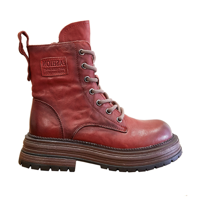 春秋单靴牛皮马丁靴冬季加绒短靴