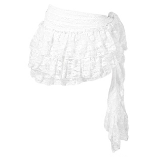 肚皮舞腰链臀巾2025新款腰裙百搭三角巾爵士舞屁帘腰搭腰封白色女