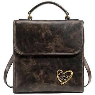 爱路喜学院风包包女生复古高级感大容量双肩包大学生通勤背包书包