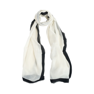 LOST PATTERN 镶边撞色戒指绒轻薄羊绒大披肩 高档礼物秋冬