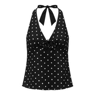 ODTD 设计师品牌 25春夏 V领波点挂脖上衣(含花)SOLSOL买手店