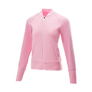 【专业高尔夫】HONMA女士插肩袖薄绒保暖夹克拼接运动棒球领外套