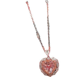 儿童戒指女童钻石爱心女孩在逃公主女生高级小众精致项链套装饰品