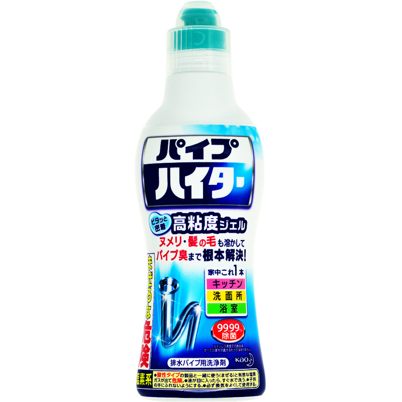 日本进口花王厕所下水道管道疏通剂高粘度浓缩啫喱可溶头发分解