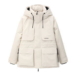 商场同款2025冬季新款韩版宽松工装短款巨好看的羽绒服女90白鸭绒