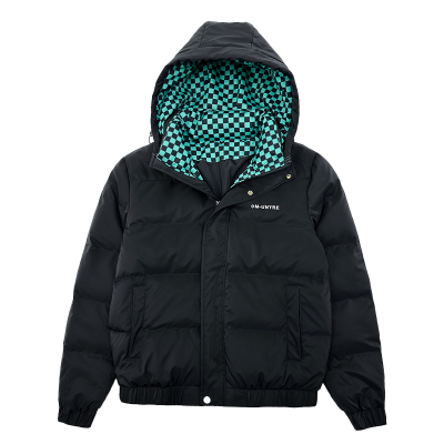 痞帅休闲短款羽绒服潮牌保暖连帽