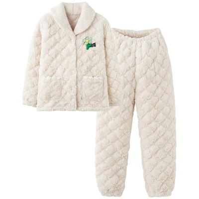 思莉太太女珊瑚绒夹棉睡衣