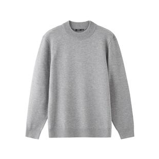 三福2025冬季男士暖绒毛衣 都市合身中领保暖上衣506158