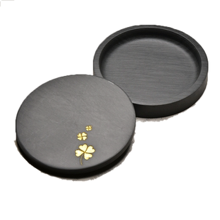 联星歙砚4寸5寸6寸8寸10寸砚台带盖墨海原石文房四宝天然砚台非端砚罗纹砚文房磨墨盘大容量墨汁 墨池砚台