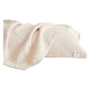 A类华夫格纯棉枕巾盖一对装透气全棉纱布枕头巾防汗四季学生成人