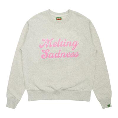 Melting Sadness春季穿搭短款卫衣亮片绣套头卫衣