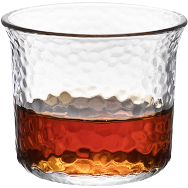 hero日式锤纹分享壶透明玻璃咖啡杯耐高温茶杯防滑水杯手冲锤纹杯