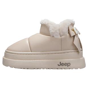 JEEP女鞋冬季雪地靴女冬2025新款加绒加厚棉鞋厚底面包鞋保暖鞋子