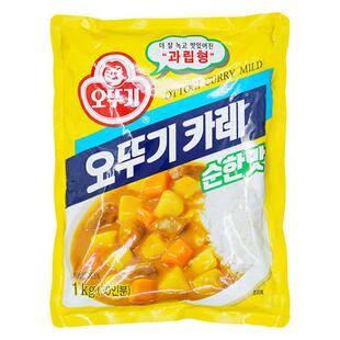 韩国进口咖喱粉OTTOGI不倒翁进口咖喱粉1kg不辣原味咖喱粉 饭店用