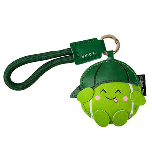 皮革三小球挂件钥匙扣女生包包轻奢配饰羽毛球网球卡通小礼品