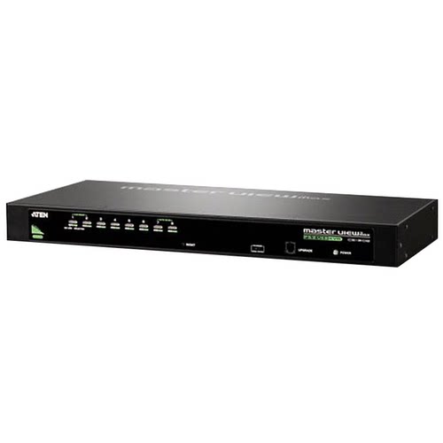 ATEN宏正 CS1308 8进1出VGA机架式KVM切换器多口USB/PS2键鼠含线 1920*1080 送8条KVM专业线缆 1控8切换器