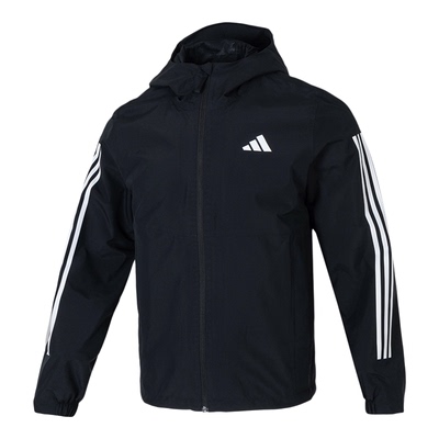 阿迪达斯梭织夹克男2026春季新款休闲运动服健身训练外套JD1043