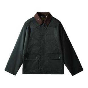 秋冬款加厚夹棉油蜡猎装夹克男风衣英伦复古棉衣防水阿美咔叽外套