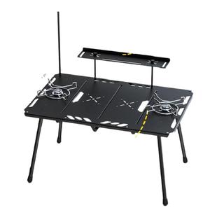 新款户外露营四折折叠桌轻量化战术便携式铝合金摩旅igt战术桌