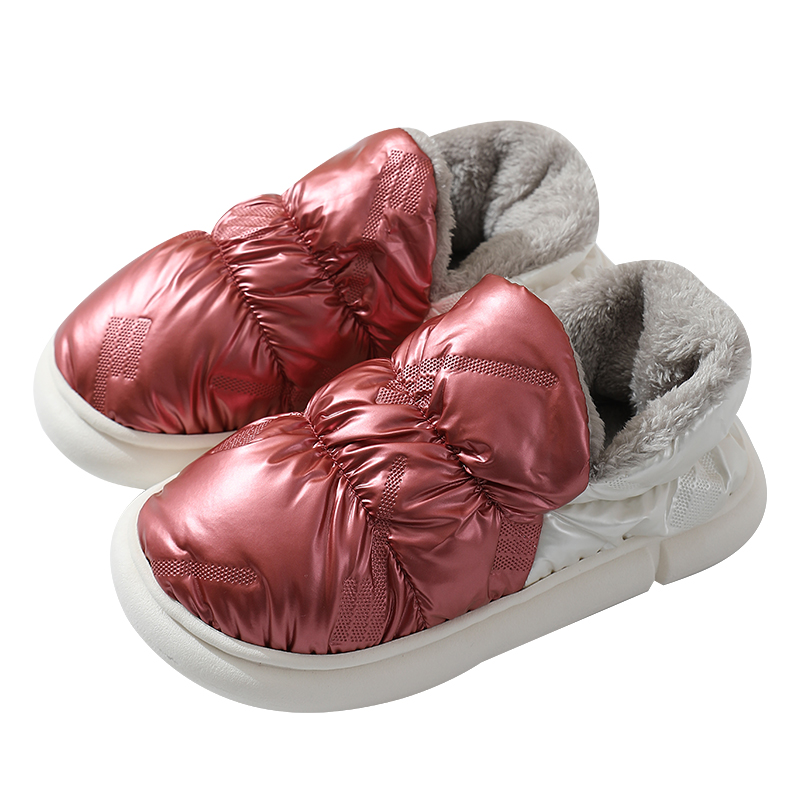冬季防水棉鞋女加绒加厚保暖室内棉拖鞋包跟月子家居外穿超轻软底